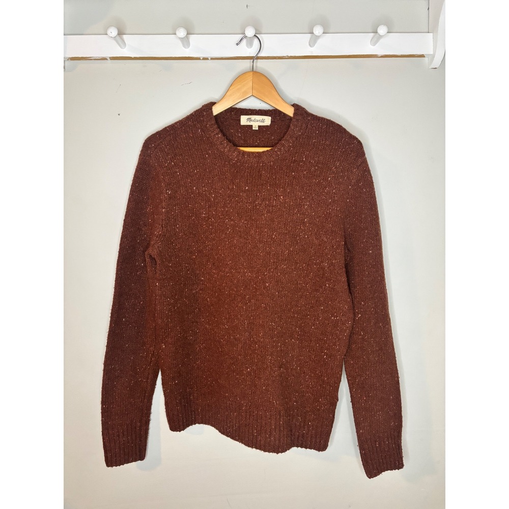 Madewell Donegal‎ Merino Wool Alpaca Blend Sweater Rust Brown Small